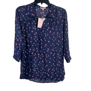 Rose & Rhyme Women 3/4 Sleeve‎ Pullover Top Blouses Size M